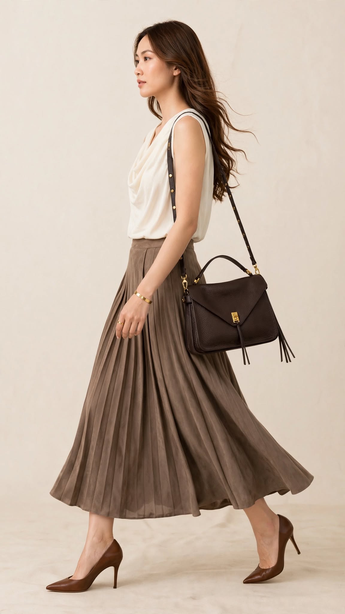 Sosialita Azela Genuine Leather Bag Tas Kulit Asli Tas Wanita Tas Handbag Tas Shoulder Bag — gambar pendukung 6