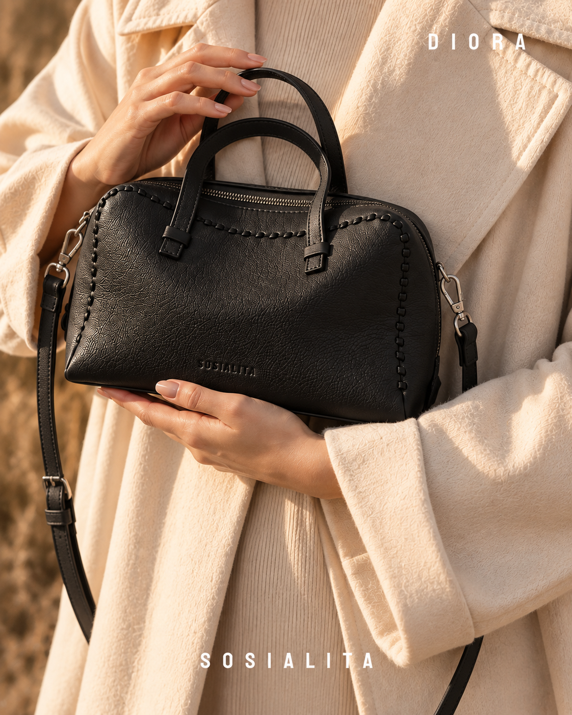 Sosialita Diora Genuine Leather Bag Tas Kulit Asli Tas Wanita Tas Handbag Tas Shoulder Bag Tas Sling Bag — gambar pendukung 5
