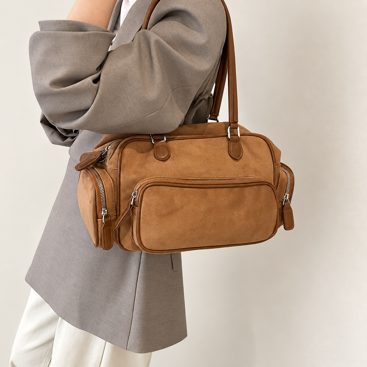 Nori Bowling Bag Tas Wanita Tas Handbag Tas Shoulder Bag Korean Style Tas Besar Tas Bahu Tas Cantik