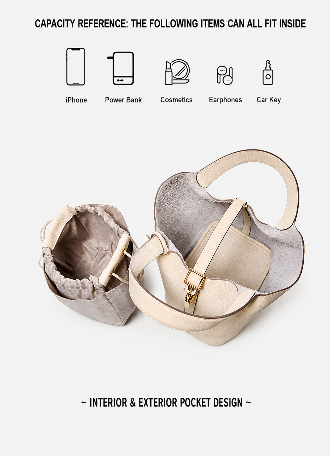 Sosialita Pikka 18 Gold Hardware Genuine Leather Bag Tas Kulit Asli Tas Wanita Tas Tote Bag Tas Handbag — gambar pendukung 3