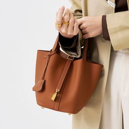 Pikka 18 GOLD Hardware Bucket Genuine Leather Bag Tas Kulit Asli Tas Wanita Tas Tangan Tas Wanita