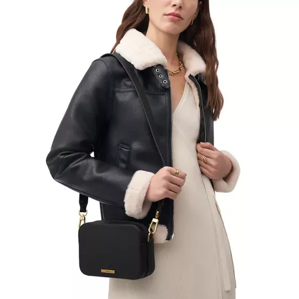 Fossil Bryce Small Crossbody Black (TJHR728) NEW