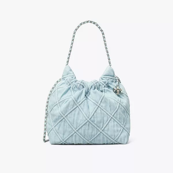Tory Burch Fleming Denim Hobo PRELOVED NET