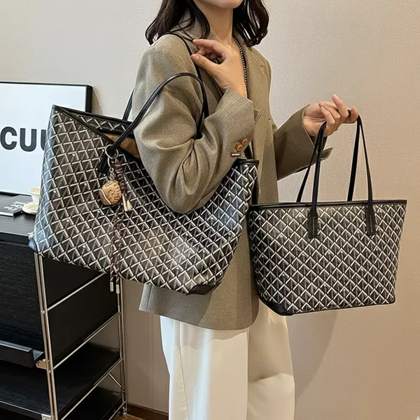 Giora Tote Bag Tas Wanita Totebag Grid Tas Pundak Trendy
