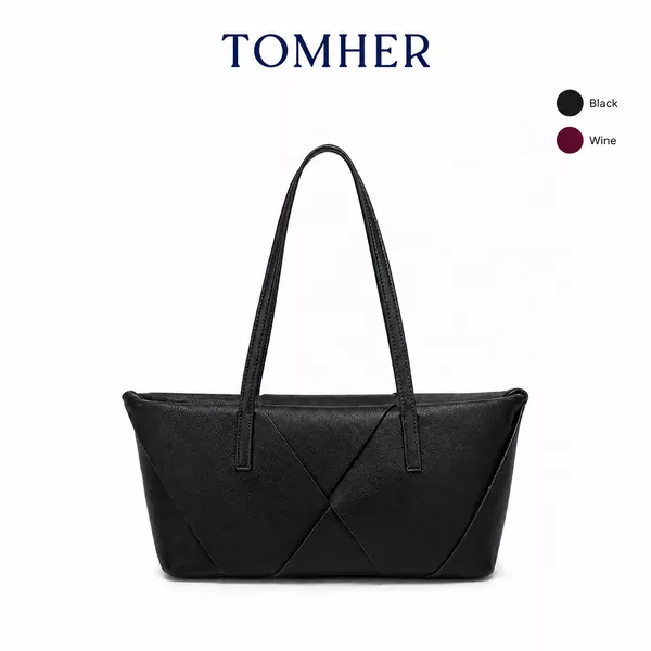 Yura Top Zip Tote Bag Tas Wanita Slingbag Shoulder Tas Korea
