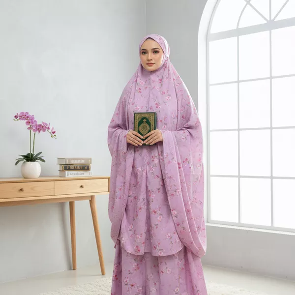 Mukena Travel Premium Sosialita AMEERA Parasut Korea Reguler Size