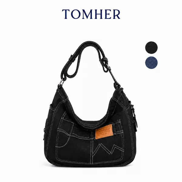 Velia Crossbody Denim Bag Tas Wanita Tas Selempang Jeans Tas Korea