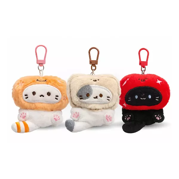 Bagcharm Cat Costume Plush Aksesoris Gantungan Tas Gantungan Kunci Kucing Lucu