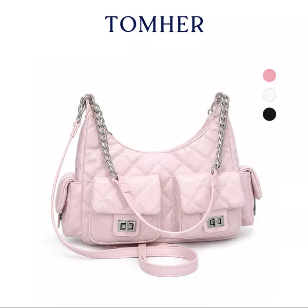 Dora Quilted Front Pocket Crossbody Tas Wanita Tas Selempang Tas Bahu