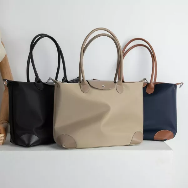 Elya Nylon Tote Bag Tas Wanita Tas Bahu Tas Kerja Kuliah Tas Cantik