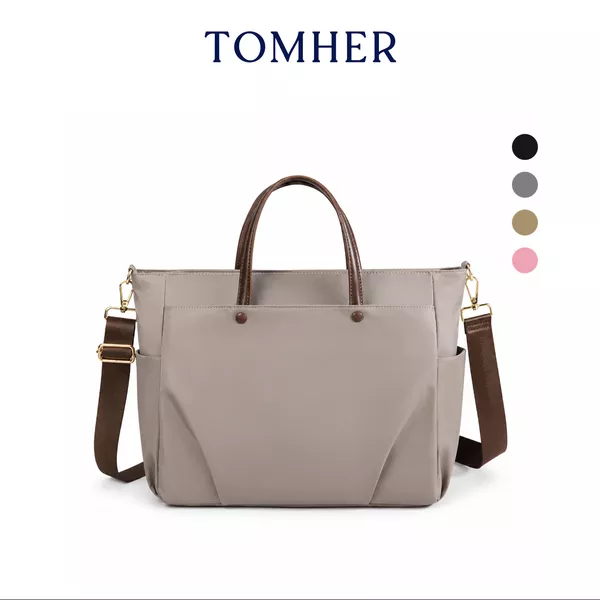 Goun Nylon Laptop Tote Bag Tas Wanita Tas Bahu Tas kerja Kuliah