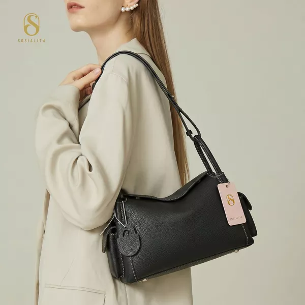 Sosialita Saras Genuine Leather Bag Tas Kulit Asli Tas Wanita Tas Shoulder Bag Tas Handbag