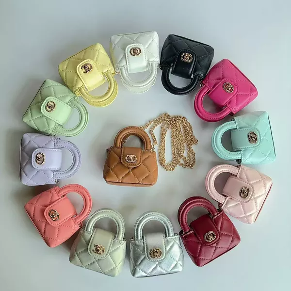 Sosialita Bagcharm Mini Quilted Handbag Tas Mini Wanita Bag Charm Key Pouch Crossbody Mini