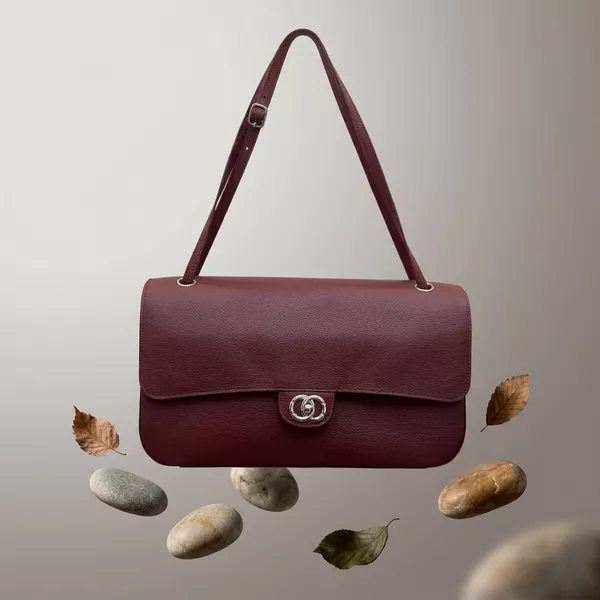 Sosialita Visca SILVER Hardware Medium Flap Genuine Leather Bag Tas Kulit Asli Tas Wanita Tas Selempang Tas Handbag