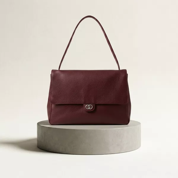 Sosialita Visca SILVER Hardware Large Flap Genuine Leather Bag Tas Kulit Asli Tas Wanita Tas Selempang Tas Besar