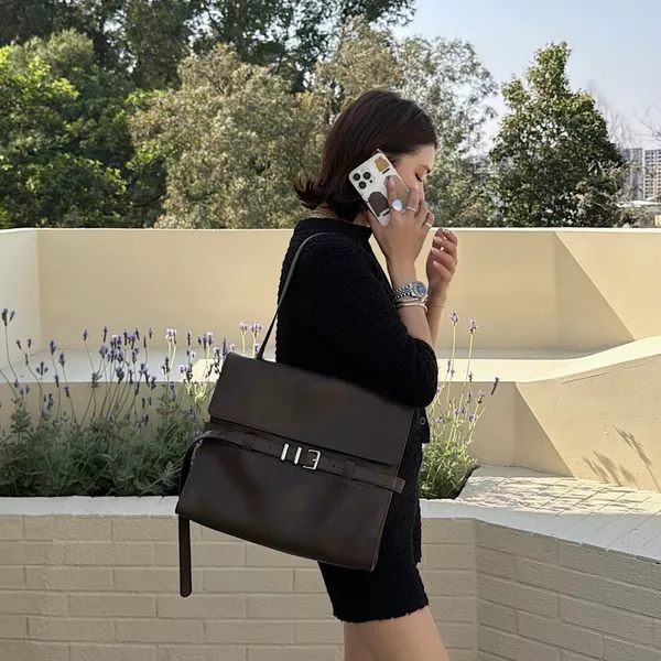 Sosialita Aurisse Belted Genuine Leather Bag Tas Kulit Asli Tas Wanita Tas Bahu Tas Selempang